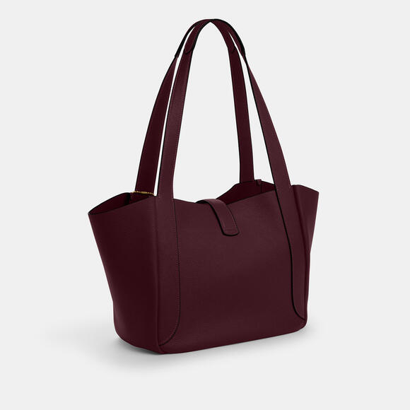 Coach 🆕 Hadley Turnlock Tote Bag dark wine - Picture 4 of 5